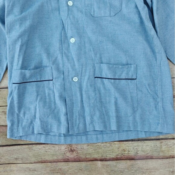 Thom Sweeney Brushed Cotton Pyjamas Blue Size Small - Picture 6 of 15